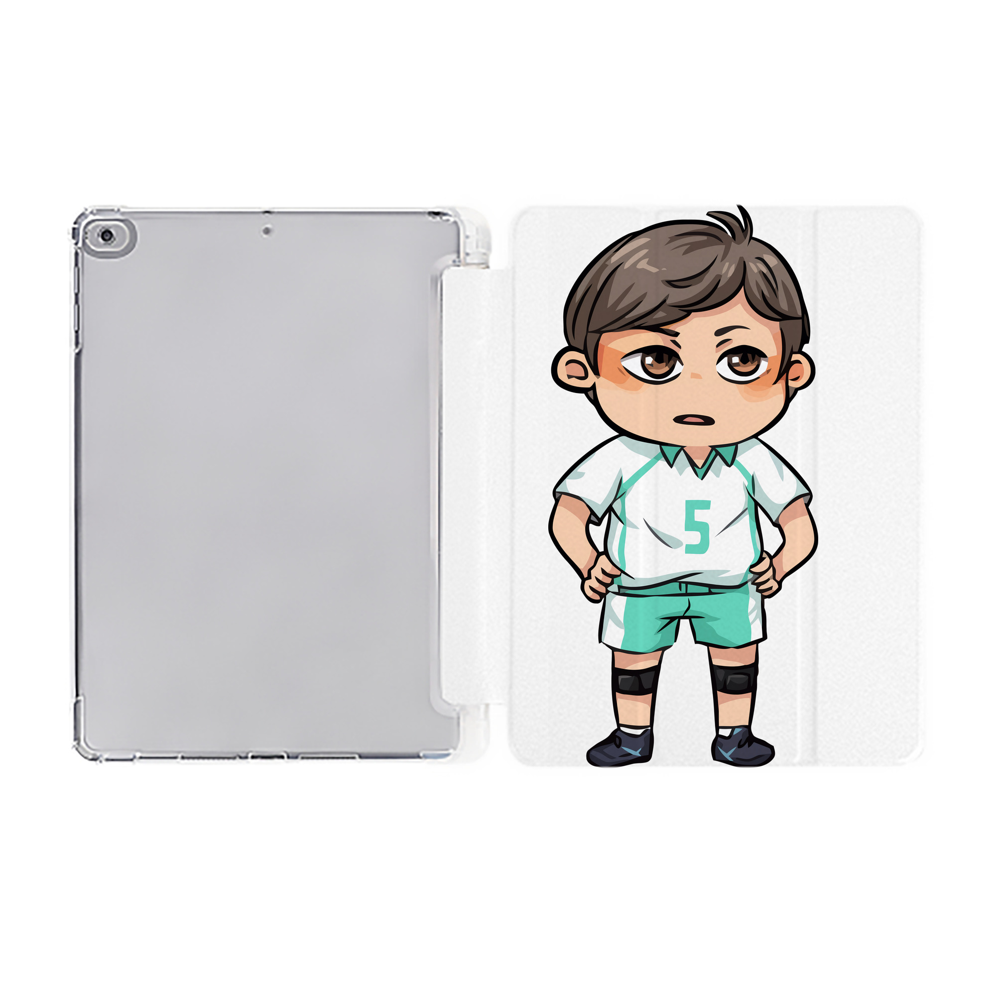 （画像用） ハイキュー!! Haikyu!! IPad ケース ペン収納付き 三つ折りスタンド PUレザー×シリコン 対応機種9.5/10.5/10.9インチ